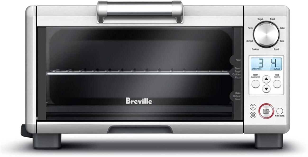 Breville Mini Countertop Toaster Oven, Small Brushed Stainless Steel,
