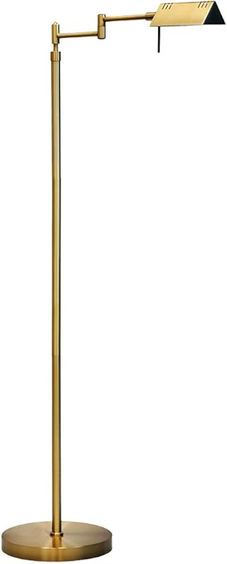 Dimmable LED Pharmacy Floor Lamp: Adjustable Height, 360 Swing Arms fo