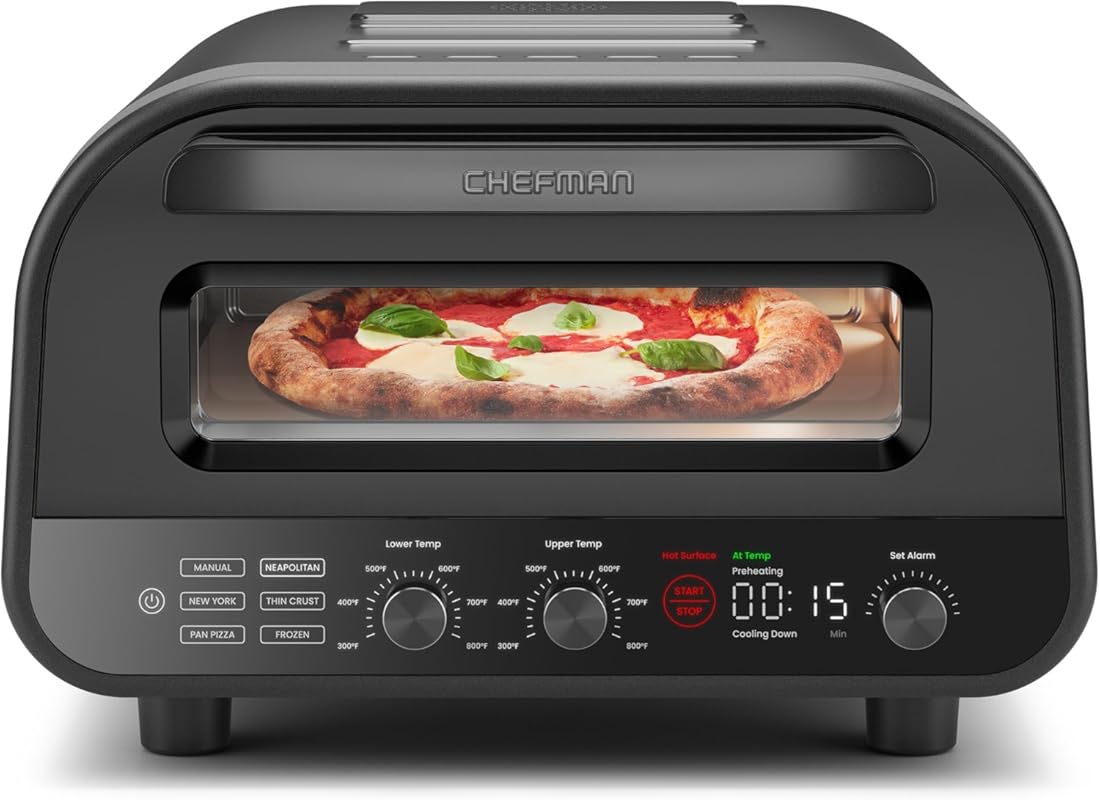 CHEFMAN Indoor Pizza Oven - Makes 12 Inch Pizzas in Minutes, Heats up 