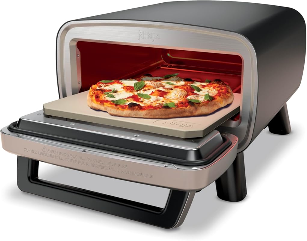 Ninja Artisan 12-inch Outdoor Electric Pizza Oven: 700°F Max for Fast,