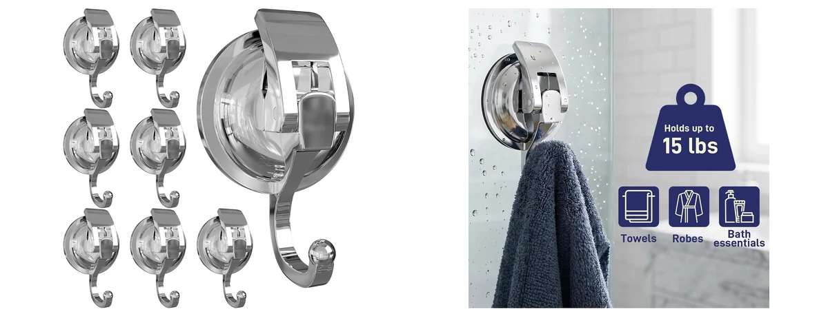 SOCONT Heavy Duty Vacuum Suction Cup Hooks images