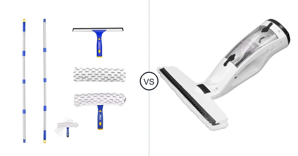 Comparison of ITTAR Window Squeegee and GOTOTOP Battery Window Vacuum Cleaner