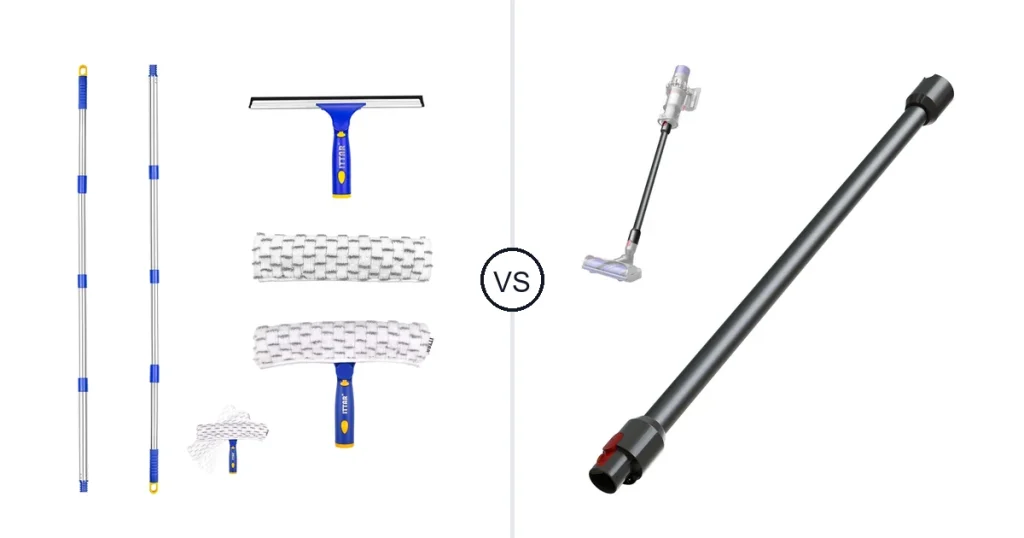 Comparison of ITTAR Window Squeegee and POANES Wand Extension Tube for Dyson V11